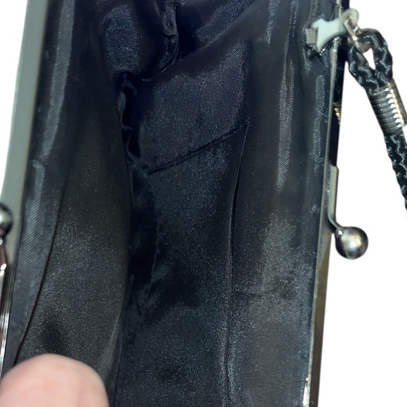 Lancome Black and Gold Beaded Floral Evening Bag - Picture 4 of 5